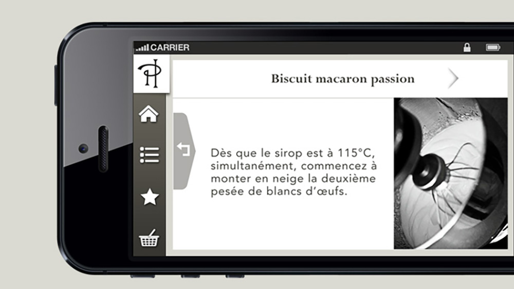 Pas à pas recette mobile